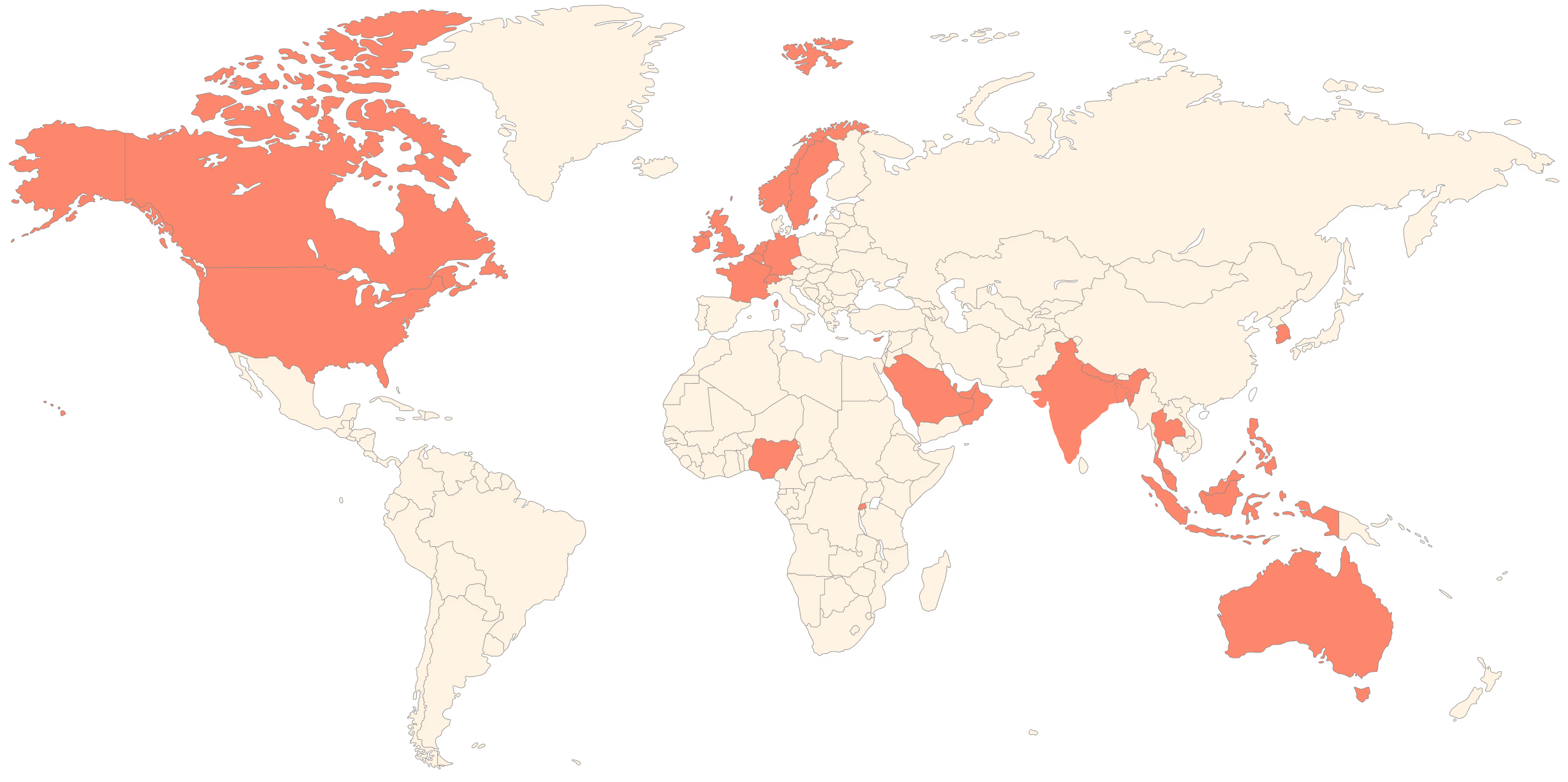 World Map - Where are our readers